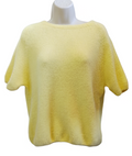 Pull à manches courtes col rond – Douceur alpaca, sans couture, 3 coloris au choix