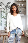 GRANDE TAILLE Pull en maille de qualité premium sans couture,11 coloris au choix