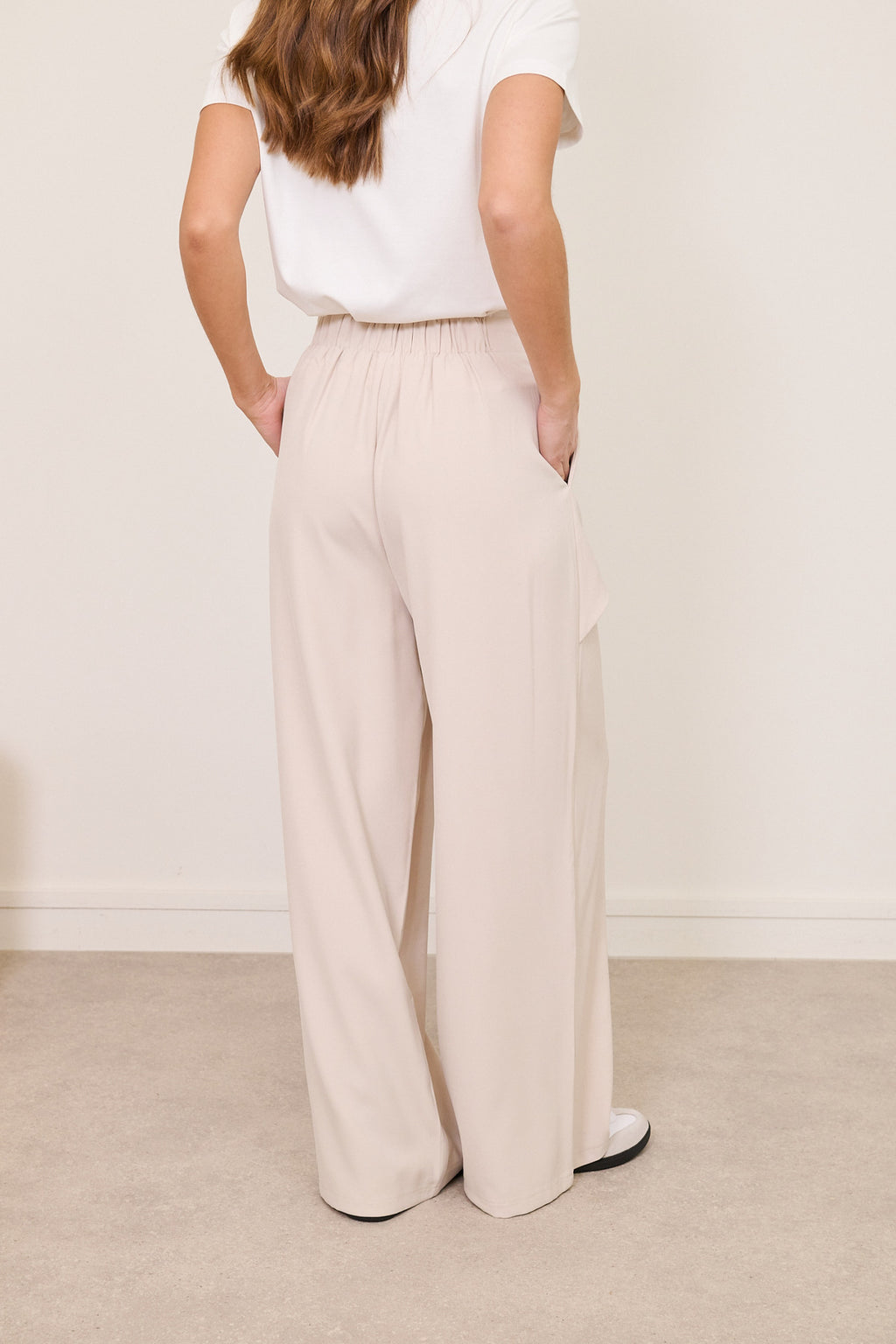 Pantalon asymétrique pour femme, 2 coloris au choix