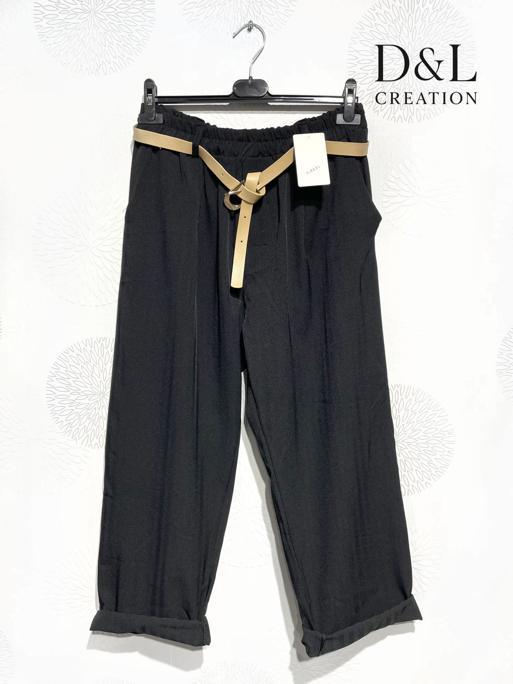 Pantalon rayures avec ceinture fine