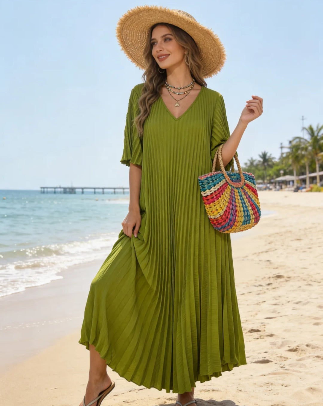 Robe plissée