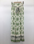 Pantalon imprimé vert – Fluide & ceinturé