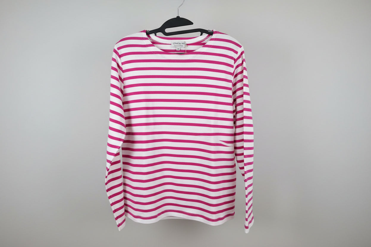 Marinière manches longues en coton recyclé – Love by MD , 2 coloris au choix