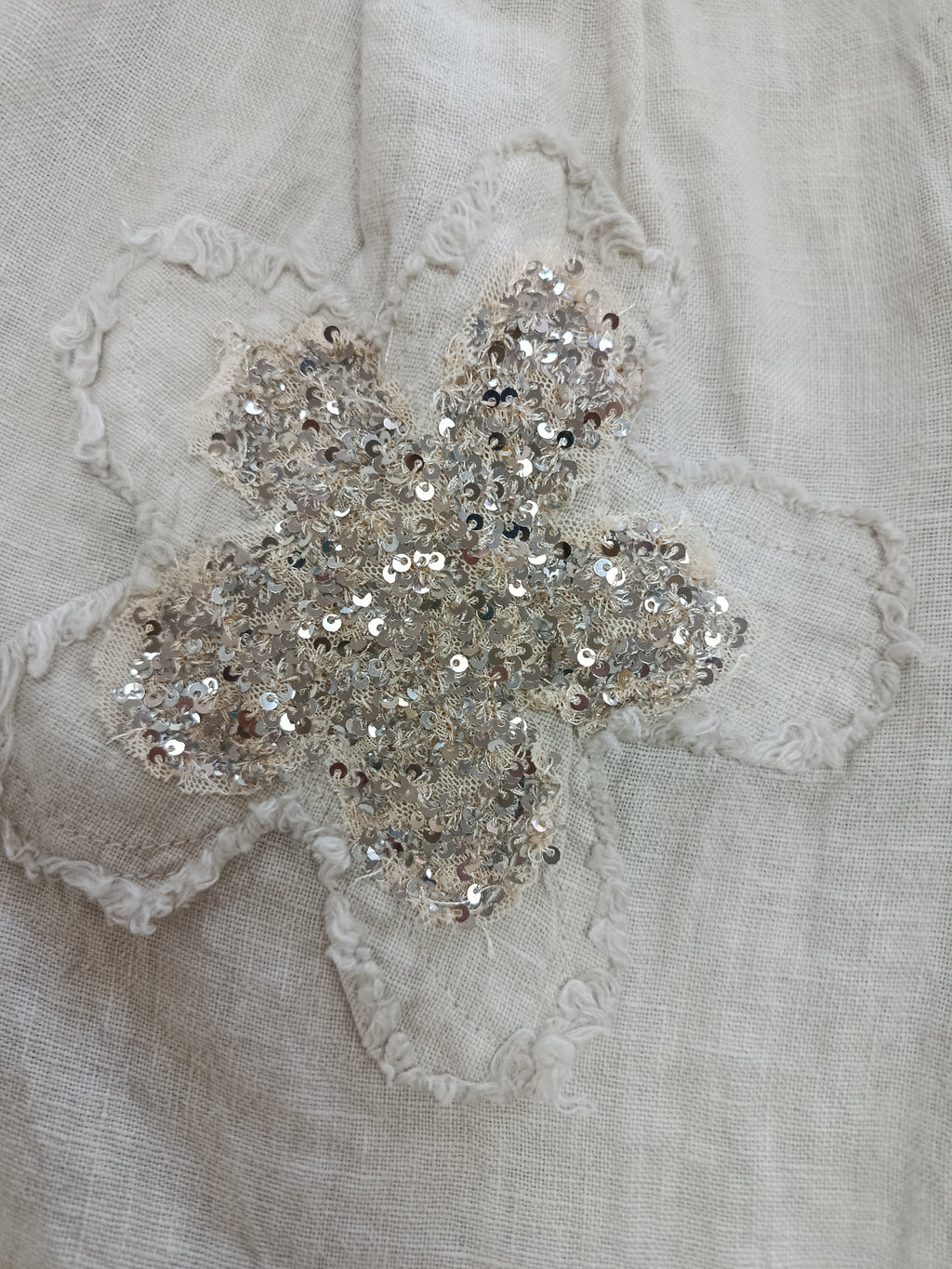 Pantalon en lin fleuri