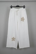 Pantalon en lin fleuri