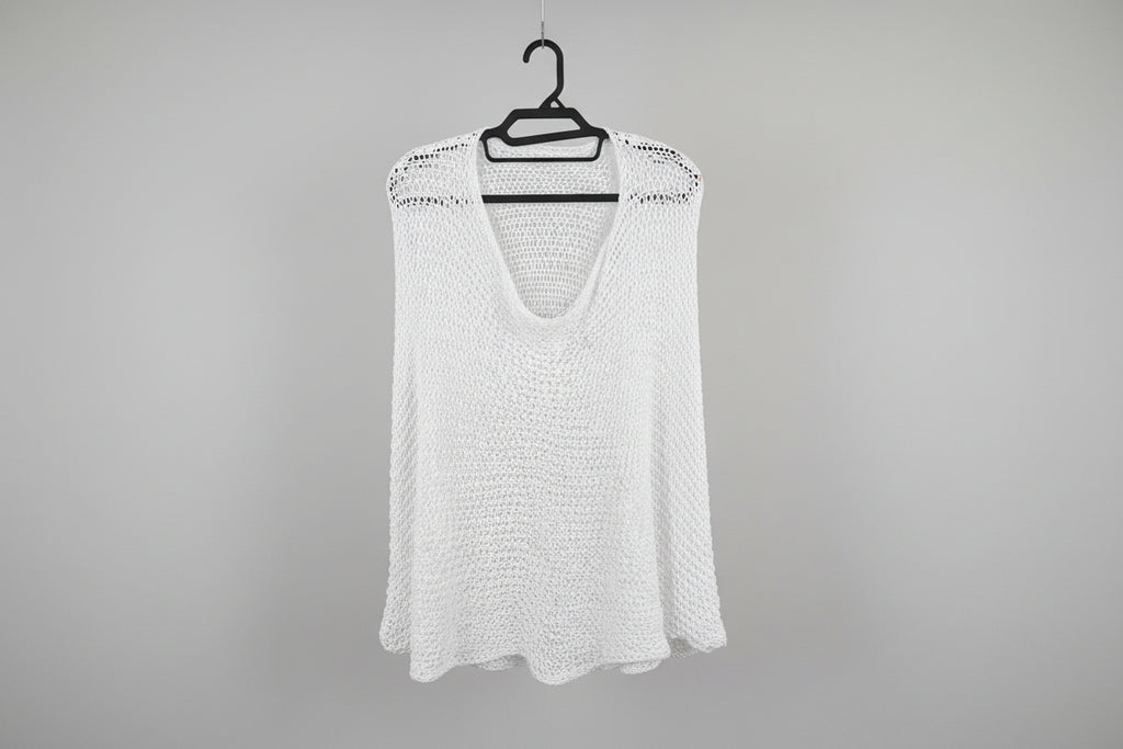 Pull crochet ajouré – 2 looks en 1, coton et acrylique, TU, 5 coloris au choix