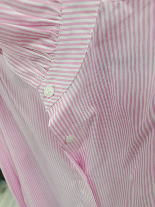 Chemise rayée élégante et intemporelle – Coupe ample, 100% coton