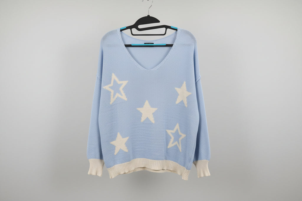 Pull étoilé manches longues – 6 coloris printaniers