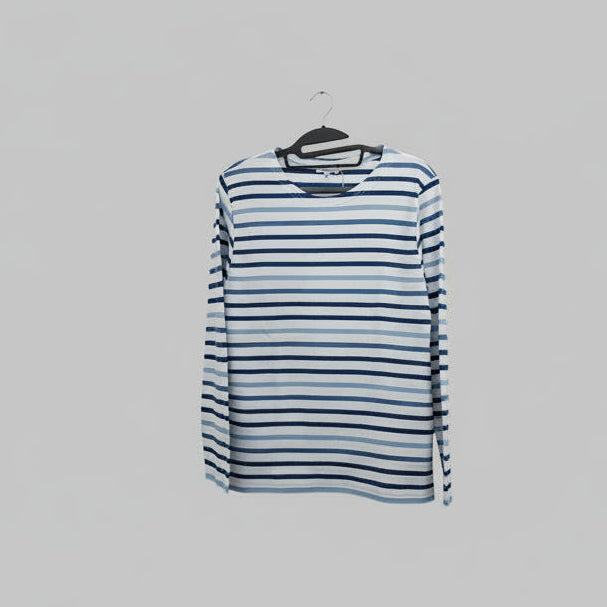 Marinière manches longues en coton recyclé – Love by MD , 2 coloris au choix