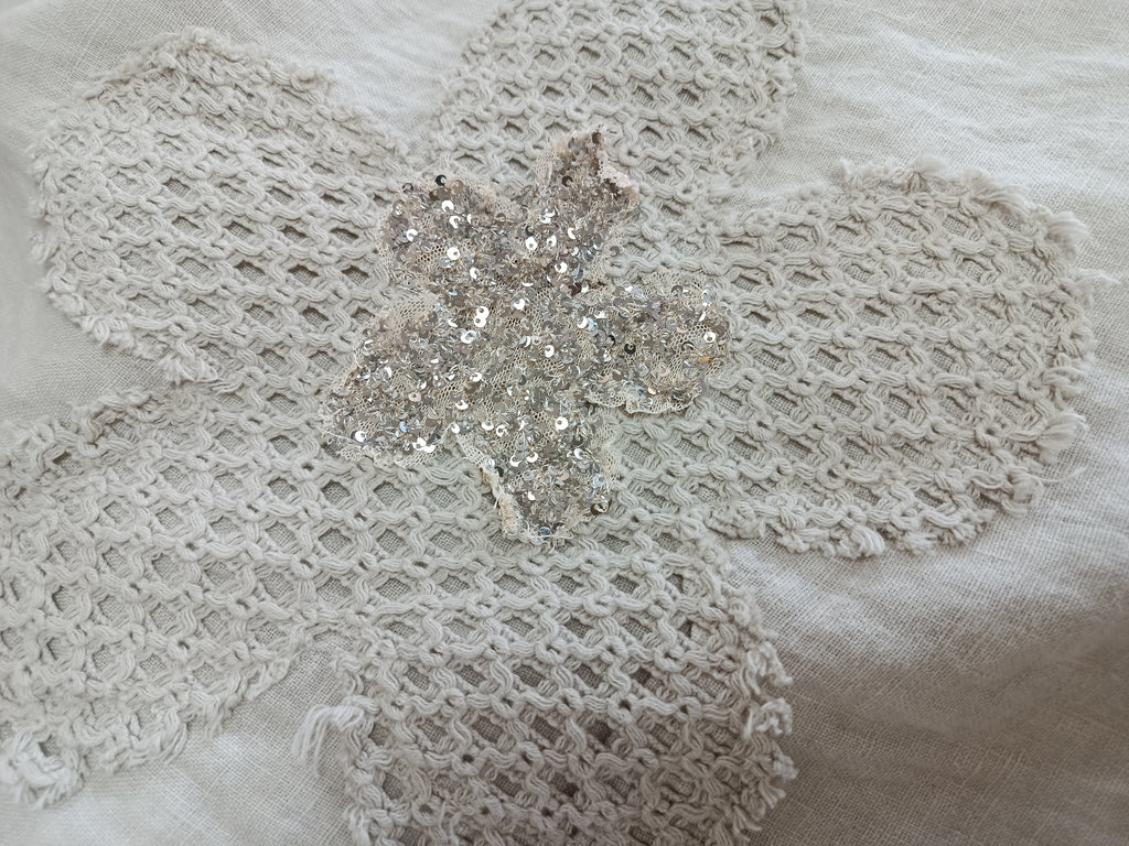 Pantalon en lin fleuri