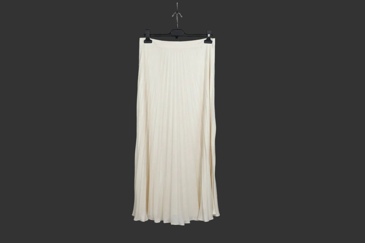 Jupe satinée en viscose – Fluide et légère, taille élastique, TU, 2 coloris au choix